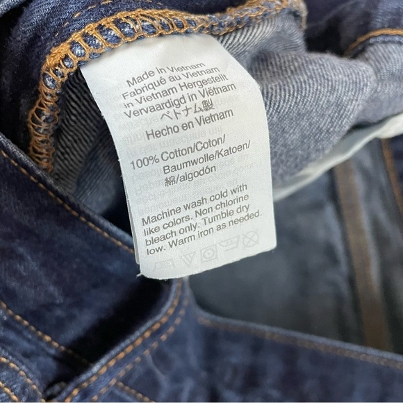 J Crew Slim Jeans 34x30 (Fits 34x29) Dark Wash Selvedge Denim J7569 318 - Picture 13 of 14